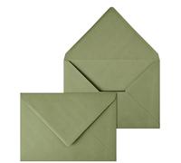 Netuno 50 Large Olive Green envelopes C5 162 x 229 mm 6.4 x 9 in 120gsm Coloured Invitation Envelope Elegant envelopes for A5 Letters Wedding Invitations Greeting Cards documents Postcards