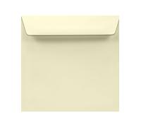Netuno 50 Square Ivory envelopes 155 x 155 mm 6.1 x 6.1 in 100gsm Lessebo Smooth Ivory Elegant Printable envelopes for Weddings Invitations Birthday Cards Greeting Cards Christmas Business mailing
