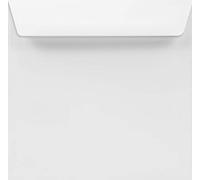 Netuno 50 Square White envelopes 156 x 156 mm 6.14 x 6.14 in 100gsm Lessebo Smooth White Elegant Printable envelopes for Weddings Invitations Birthday Cards Greeting Cards Christmas Business mailing