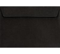 Netuno 500 black coloured envelopes DIN C6 114x162mm 4.49x6.39 inches 120gsm Burano Nero peel&seal square flap no window for wedding invitations sympathy cards voucher menu Christmas letter money RSVP