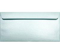 Netuno 500 Long Light Blue Pearlescent envelopes DIN DL 110x220mm 4.33x8.66 inches 120gsm Majestic Damask Blue Peel&Seal Straight Flap no Window metallised for Invitations Wedding Greeting Cards RSVP