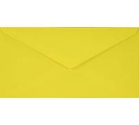 Netuno 500 Long Yellow Coloured envelopes DIN DL 110x220mm 4.33x8.66 inches 115gsm Sirio Color Limone gummed Pointed Flap no Window for Wedding Invitations Christmas Greeting Cards Letters leaflets