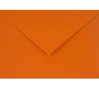 Netuno 500 orange coloured envelopes DIN C6 114x162mm 4.49x6.39 inches 115gsm Sirio Color Arancio pointed gummed flap no window for wedding invitations birthday greeting cards flyers Christmas voucher