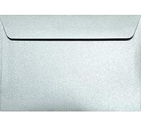 Netuno 500 Silver Pearl envelopes C6 114 x 162 mm 4.5 x 6.4 in 120gsm Majestic Moonlight Silver Pearlescent Envelope Shimmer envelopes for Greeting Cards Christmas Cards Wedding Invitations