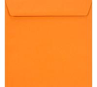 Netuno 500 Square Orange envelopes 155 x 155 mm 6.1 x 6.1 in 90gsm Burano Arancio Trop Square Envelope Elegant Colourful envelopes for Wedding Invitations Christmas Birthdays Greeting Cards Letters