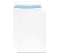 Netuno 500 White mailing envelopes B5 176 x 250 mm 6.9 x 9.8 in 90gsm Shipping envelopes Peel and Seal mailers Pocket Envelope Business mailing Envelope for documents invoices Contracts