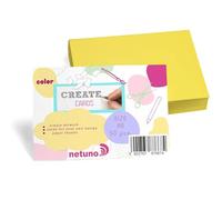 Netuno 50x Yellow Bristol Board A6 105 x 148 mm 4.1 x 5.8 in 250gsm Printable Coloured Card Stock Bristol Cardboard A6 paperboard Colourful Bristol Cards for DIY cardmaking brochures Invitations