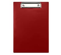 Netuno Clipboard A5 with Clip Dark Red Writing Board with Metal Clamp Hard Plate Plastic Writing Case Writing Pad Clipboard DIN A4 Document Holder Writing Board with Clip