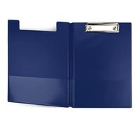 Netuno Clipboard Folder A5 with Clip Dark Blue Clipboard DIN A5 with Lid Writing Board with Metal Clip Hard Plate Plastic Writing Pad Clipboard DIN A5 Document Holder Pack of 1