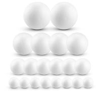 Netuno set of 20 white polystyrene balls 8x4 cm 6x6 cm 4x8 cm 2x10 cm foam craft spheres DIY Christmas ornaments handmade decorations