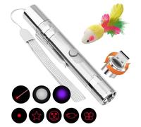 Netupett 7-in-1 Rechargeable Interactive Cat Wand Toy for Indoor Cats Kittens | Automatic Laser Pointer with Bonus Toy Mouse