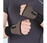 Netupett Wrist Support Sleeve (2 pcs), Copper Infused Compression Hand Wrap for Carpal Tunnel Relief, Arthritis, Tendonitis & Sprain, Breathable Wrist Brace for Typing, Gym & Weightlifting - Black