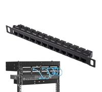 Network 12 Port Patch Panel, 12 Port Patch Panel, Cable Management Shelf, Cord Management Stand for Machine Room, Unprotected CAT5E/CAT6 Cable Cable LANDS