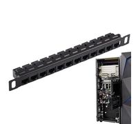 Network 12 Port Patch Panel - Wire Manager Holder - Wire Management Organizer, Unshielded Cat5e/Cat6 Cable Wiring Rack for Factory