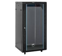 Network Cabinet 19" Black Cold-Rolled Steel Glass 60x45x86 cm IP20 Lock