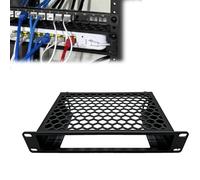 Network Cabinet Mounting Bracket Compatible with Ubiquiti UniFi USW-Flex-2.5G-8-PoE 10-Inch Rack Mount Kit - 1U, Dual Pass-Through Design