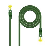 Network cable Cat.6A S/FTP AWG26 LSZH Green 0.5m - Ideal for high-speed connections in home and business networks.
