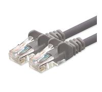 Network cable CAT5e 2x RJ45 plug UTP network patch cable 50m gray