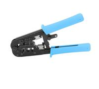 Network Cable Crimp Pliers, Ratchet Crimper for RJ45 RJ11 Connectors, 8P 6P 4P Wire Crimping Tool with Precision Mold and Cutting Blade for Ethernet CAT5 CAT6 Cables