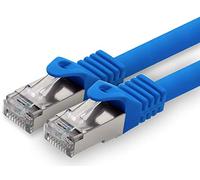 Network cable in blue - 0.5m - Cat7 raw cable with Cat6a RJ45 plug - LAN cable - Ethernet cable - raw cable - patch cable - network plug - SFTP LSZH - PIMF - Gigabit - 10Gb s