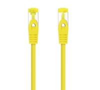 Network Cable LSZH Cat.6A SFTP, AWG26, Yellow, Length 25 cm. Ideal for high-Speed Connections and Protection Against Interference.