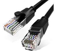 Network Cable - RJ45 UTP Cat6 AWG26 1 m Black High Speed and Low Interference Cable for Stable Connection.*
