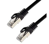 Network Cable S/FTP PIMF Cat. 7 50 m Black Patch Cable Gigabit Ethernet LAN DSL CAT7 Cable