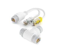 Network cable splitter simplifies cabling with two device connections for monitoring system efficiency booster