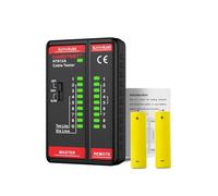 Network Cable Tester Ethernet Tester Tool Ethernet Cable Tester HT812A with RJ45 RJ11 Port, Live Detection 60V Cable Telephone Line Continuity Test Shielded Cable for CAT5/CAT5E/CAT6/CAT6A