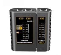 Network Cable Tester M469D Multifunctional Instrument for RJ45 and RJ11 Lines with Continuity and Fault Detection Including Shielded Cable Indicator Lights (Black)