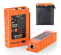 Network Cable Tester, Preciva Ethernet Cable Test Tool, Lan RJ45 RJ11/Telephone Wire Testing for Cat5/Cat5e/Cat6a/Cat7, Portable Dual Powered via USB & Battery