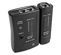 Network Cable Tester RJ45 Network Tester Portable Ethernet Cable Tester PoE for CAT7, CAT6, CAT5 LAN Cable, RJ11 Phone Cable (Battery Not Included)