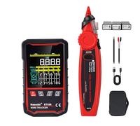 Network Cable Tester Wire Tracker Tone Generator Ethernet Tester Multimeter VFL 3-in-1 RJ45 CAT5 CAT6 CAT7 CAT8 RJ11 Tone Cable Length Cable Mapping Test (ET526)