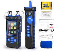 Network Cable Tester with Optical Power Meter PoE Multi-Function, Wire Tracker RJ11 RJ45 LAN Cable Toner Cat5 Cat6 Ethernet Cable Tracer with NCV, Port Flash, Support Type-C Charging, A