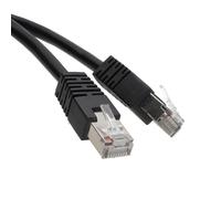 Network Cat5E FTP Ethernet LAN SHIELDED Patch Cable Lead 0.5m Black