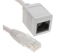 kenable Network CAT6 UTP Ethernet RJ45 Extension Male Female Cable White 3m