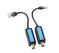 Network Coaxial Transmitter, 1 Pair 220m 10/100Mbps 1CH Passive IP Passive over Coax Receiver, Fast Network Coaxial Transmitter Receiver Extender, for IP NVR Camera