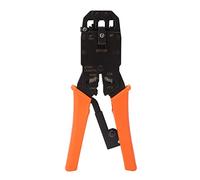 Network Crimping Tool Multi Usage High Efficiency Ratchet Crimper Stripper Pliers Professional Cable Crimp Tool for RJ45 RJ11 Connectors Made of 45 Steel Durable and Reliable (HT-200R)