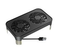 Network Devices Cooling Solution USB Dual Fan, Large Airflow USB Quiet Computer Fan Portable Compatible for Router TV Receiver DVR PlayStation Xbox Computer Cabinet Cooling