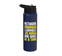 Network Engineer Connect The World Engineering IT Apparel Stainless Steel Insulated Water Bottle