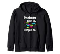 Network Engineer Packets Don't Lie Cybersecurity IT Zip Hoodie