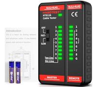 Network Ethernet Cable Tester for LAN RJ45 RJ45 CAT5 CAT5E CAT6 CAT6A CAT7, Ethernet Wire Tester Tool UTP/STP Continuity Test for Telephone Line Finder Home Repair