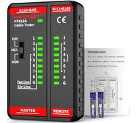 Network Ethernet Cable Tester for RJ11 RJ45 CAT5 CAT5E CAT6 CAT6A CAT7, STP/UTP Cable Checker, Ethernet Wire Tester Tool for Continuity Check, Telephone Line Finder
