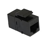 Network Inline Coupler Cat 3/Cat 5e/Cat 6 UTP Unshielded White/Black RJ11/RJ45 Port Adapter Ethernet Compatible for Patch Panel (50 Pieces, Black, Cat 3)