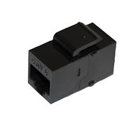 Network Inline Coupler Cat 3/Cat 5e/Cat 6 UTP Unshielded White/Black RJ11/RJ45 Port Adapter Ethernet Compatible for Patch Panel (50 Pieces, Black, Cat 6)