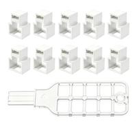 Network Lock Device, Port Protection with 1 Key, 1.5x1.8x1cm, Patch Cable Lock, Computer Socket Cover, Connection Security