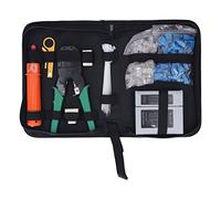 Network Repair Tool Kit Professional RJ45 Crimping Pliers Cable Stripper Set with Storage Bag for Home Office Lab Dormitory Repair Shop