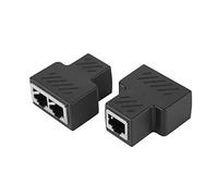 Network Splitter, 2PCS 3.5MM Male 3-channel Network RJ45 8-core Jack Splitter Adapter POE Network Distributor Convenient Installation Stable Signal Transmission