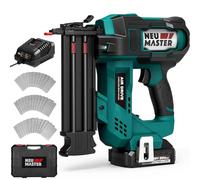 NEU MASTER Nail Gun Cordless, Cordless Brad Nailer with Depth Adjustment/1800pcs 18GA 50mm Nails, Multi-Usage Nail Guns for Trim, Molding, Woodwork, DIY Upholstery-18V Battery&Charger