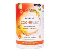 NEUBRIA Cognifuel - 30 Hydration Sachets with Electrolytes, Caffeine, L-Theanine, Choline, L-Tyrosine & Vitamins - Daily Nootropic Drink for Gym & Workout, Cognition, Focus | Orange & Pineapple